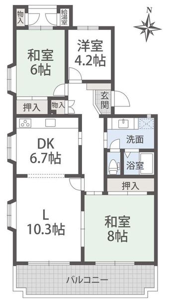 3LDK apartment in Naka District