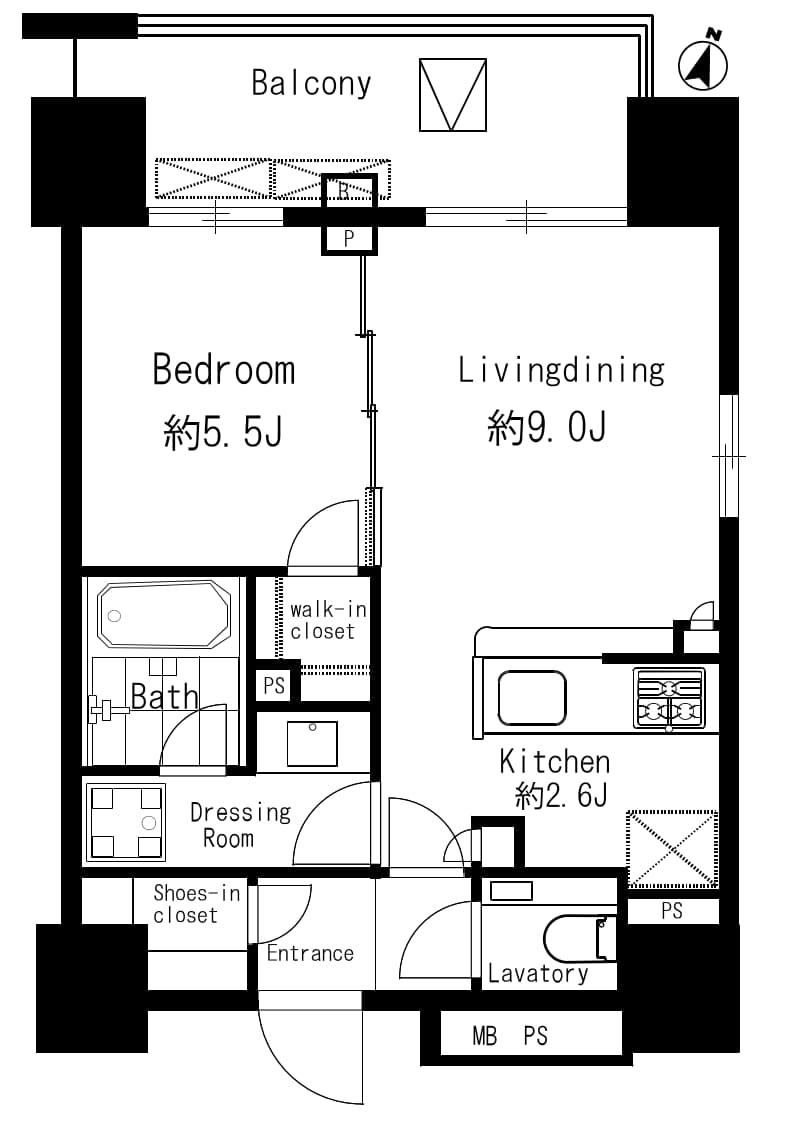 1LDK apartment in Minato Ward, Tokyo - Photo 1