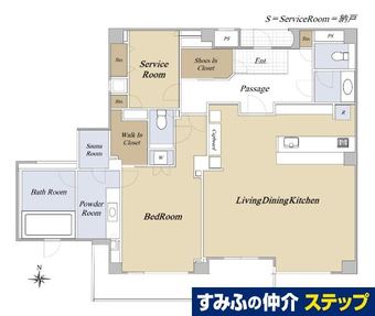 1LDK+S apartment in Higashiyama Ward