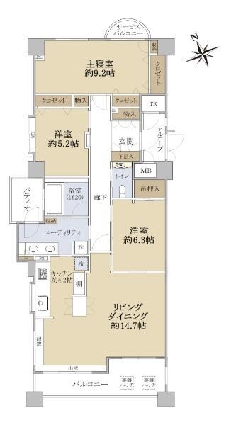 3LDK apartment in Kita Ward, Sapporo, Hokkaido - Photo 1