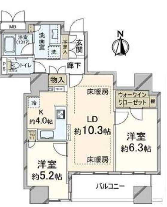 2LDK apartment in Chuo Ward, Osaka - Photo 1