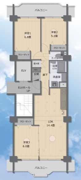 3LDK apartment in Meito Ward, Nagoya