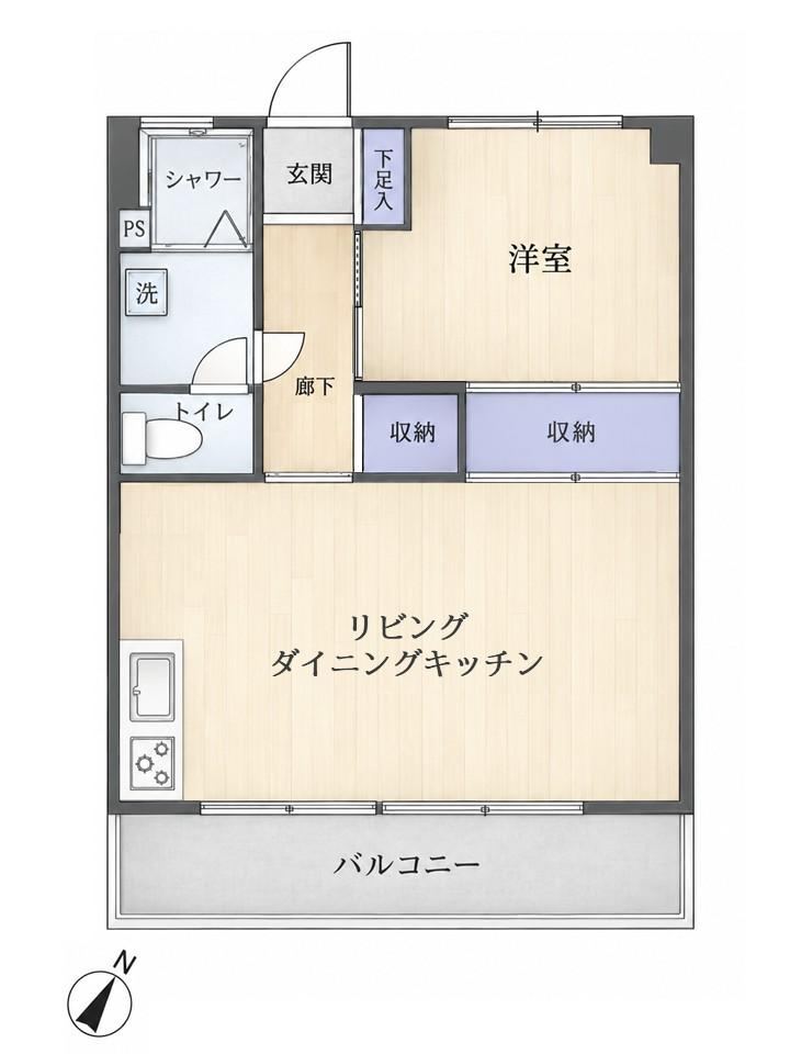 1LDK apartment in Chigasaki, Kanagawa - Photo 1