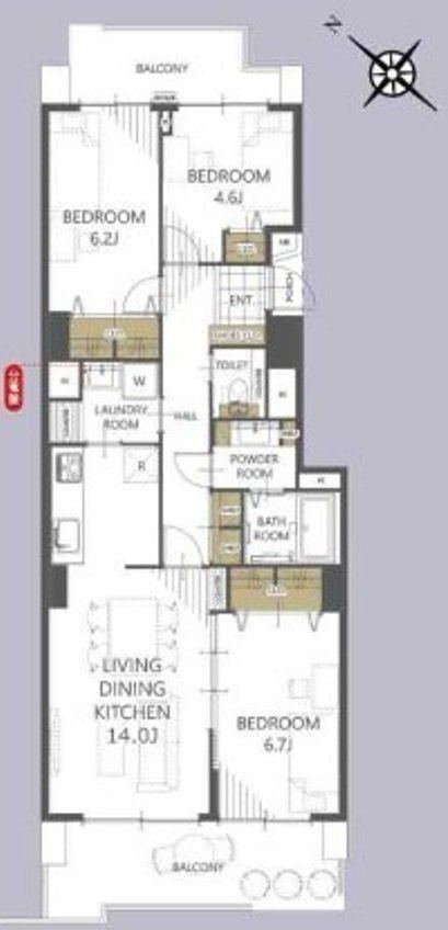 3LDK apartment in Suruga Ward, Shizuoka - Photo 1