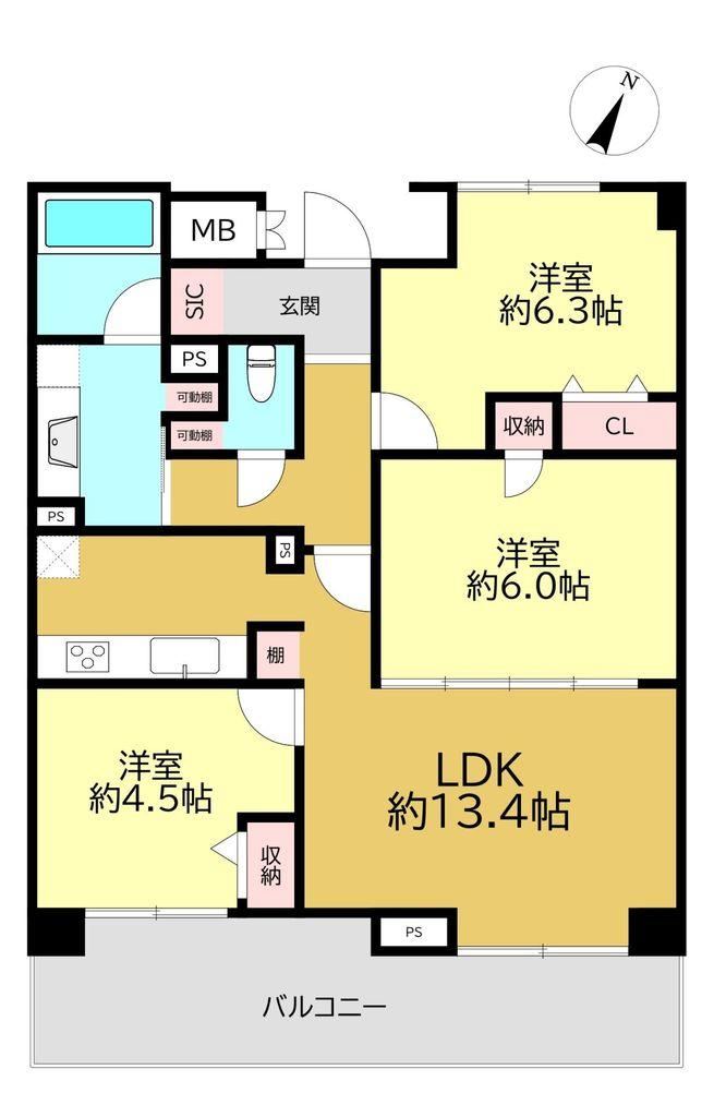 3LDK apartment in Ebina, Kanagawa - Photo 1