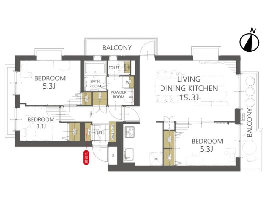 3LDK apartment in Omiya Ward, Saitama - Photo 1