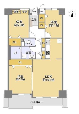 3LDK apartment in Nada Ward, Kobe, Hyogo - Photo 1