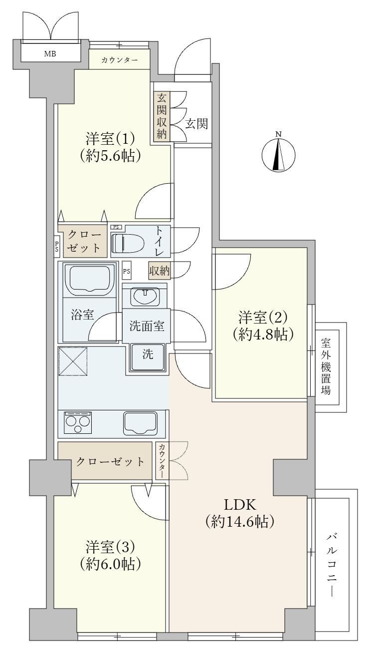 3LDK apartment in Sumida Ward, Tokyo - Photo 1