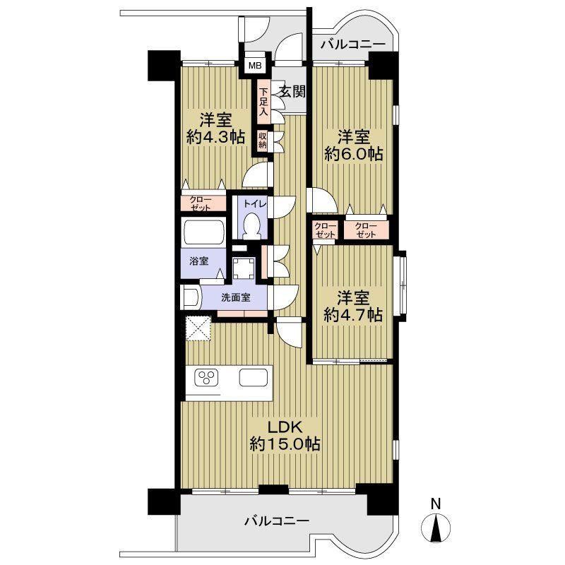 2LDK+S apartment in Nishi Ward, Nagoya, Aichi - Photo 1