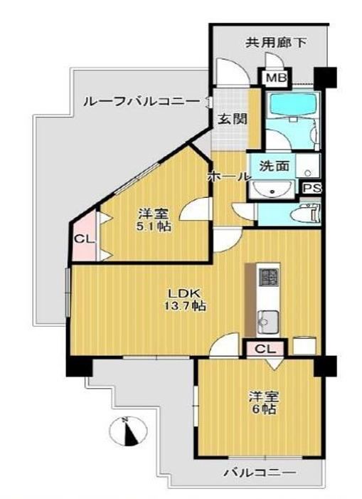 2LDK apartment in Nishinomiya, Hyogo - Photo 1