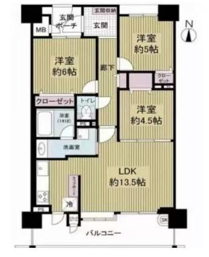 3LDK apartment in Kita Ward, Osaka - Photo 1