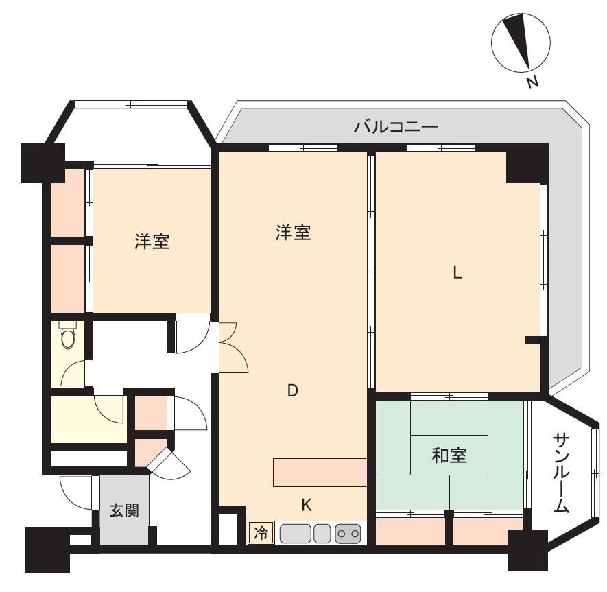 3LDK apartment in Toyohira Ward, Sapporo, Hokkaido - photo 2