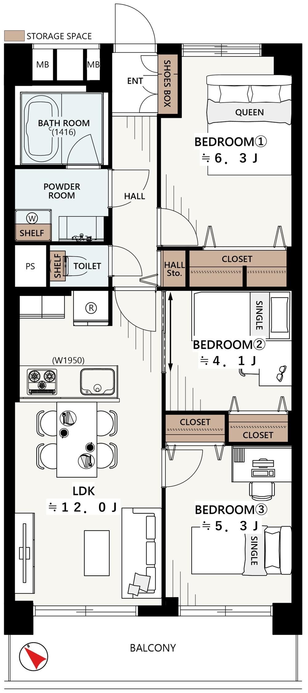 3LDK apartment in Kawaguchi, Saitama - Photo 1