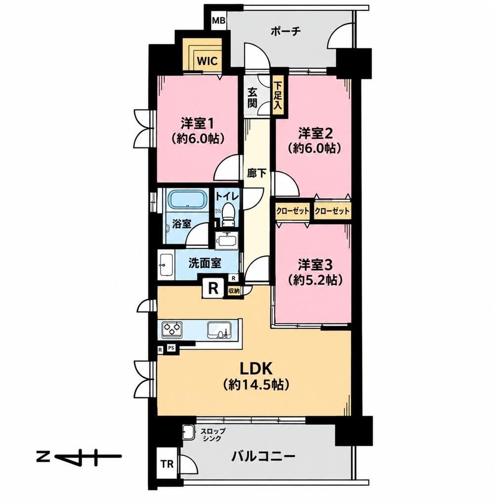 3LDK apartment in Kawagoe, Saitama - Photo 1
