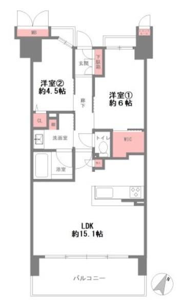 2LDK apartment in Chuo Ward, Kobe, Hyogo - Photo 1