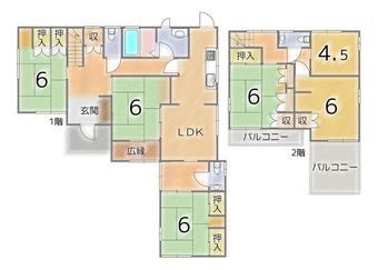 6DK house in Higashi Ward