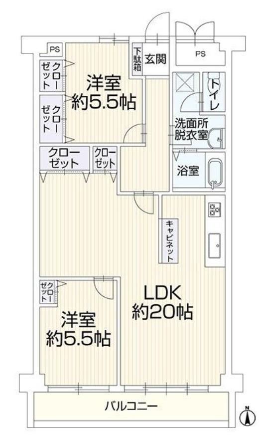 2LDK apartment in Matsuyama, Ehime - Photo 1