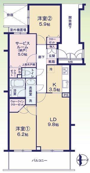 2LDK+S apartment in Nakano Ward, Tokyo - Photo 1
