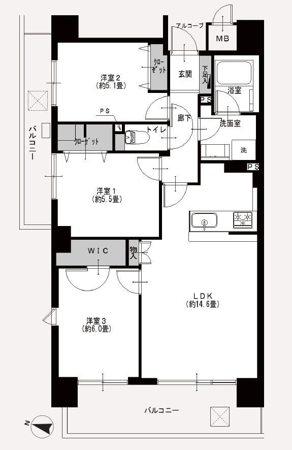 3LDK apartment in Minami Ward, Yokohama, Kanagawa - Photo 1