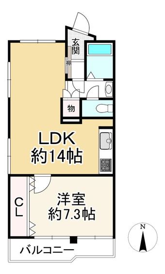 1LDK apartment in Kita Ward
