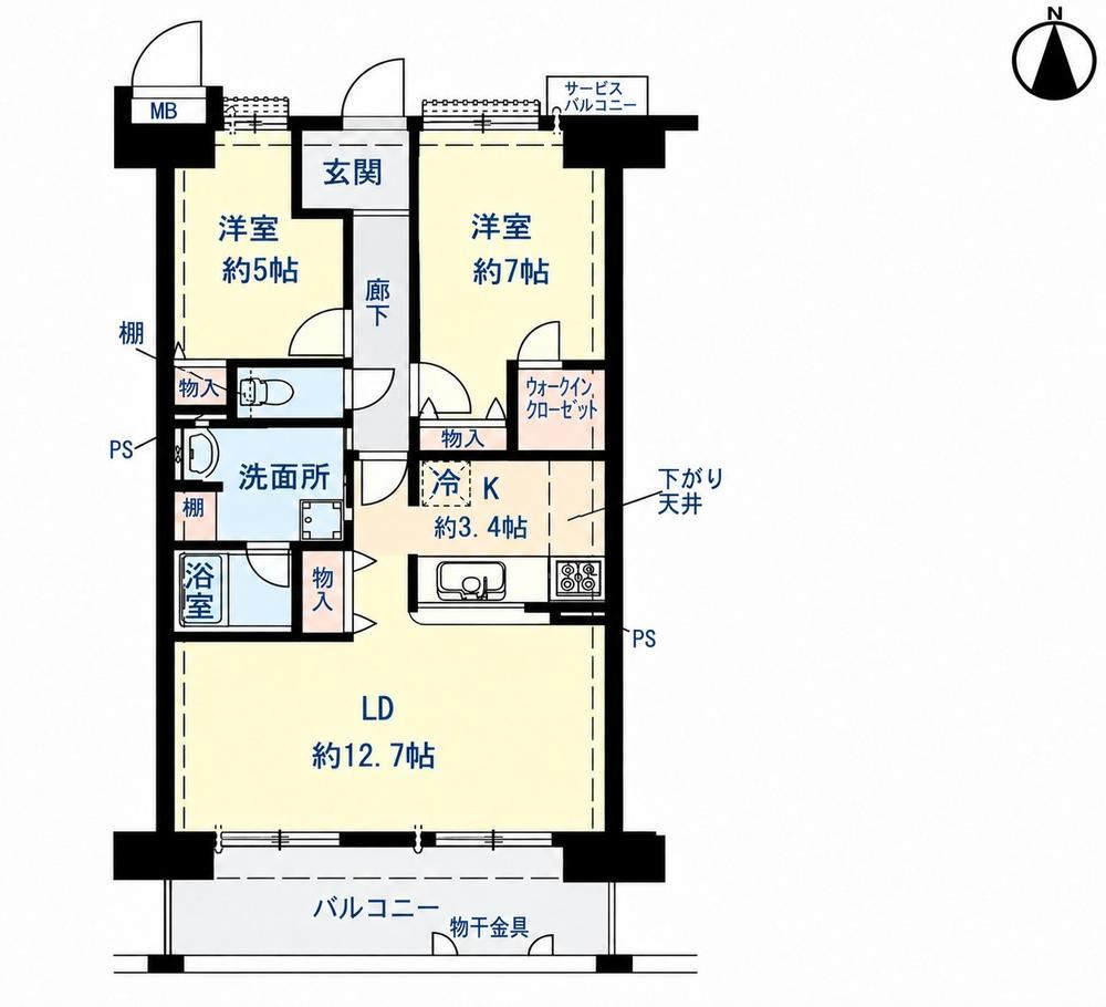 2LDK+S apartment in Asahi Ward, Osaka - Photo 1