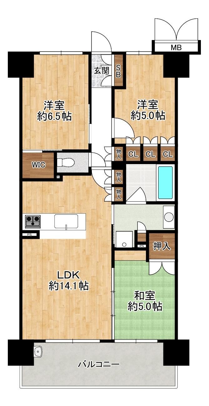 3LDK apartment in Amagasaki, Hyogo - Photo 1