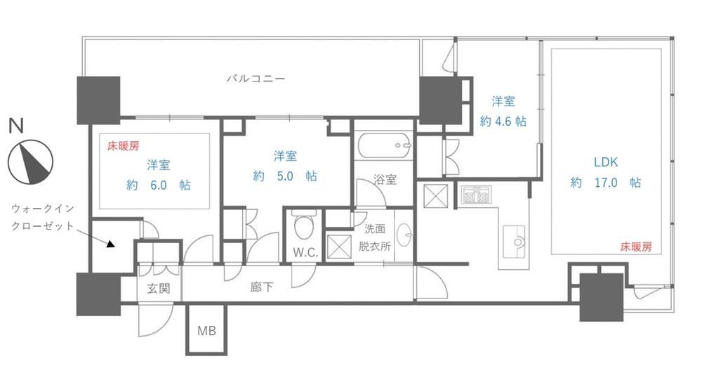 3LDK apartment in Koganei, Tokyo - Photo 1