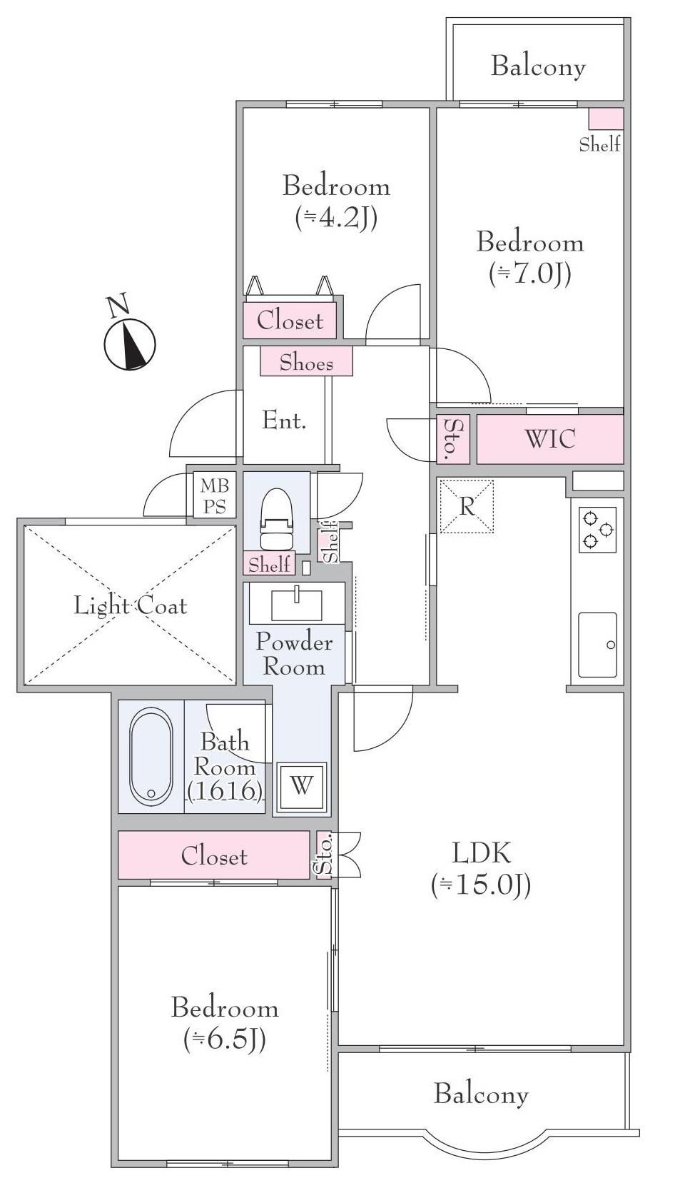 3LDK apartment in Hodogaya Ward, Yokohama, Kanagawa - Photo 1