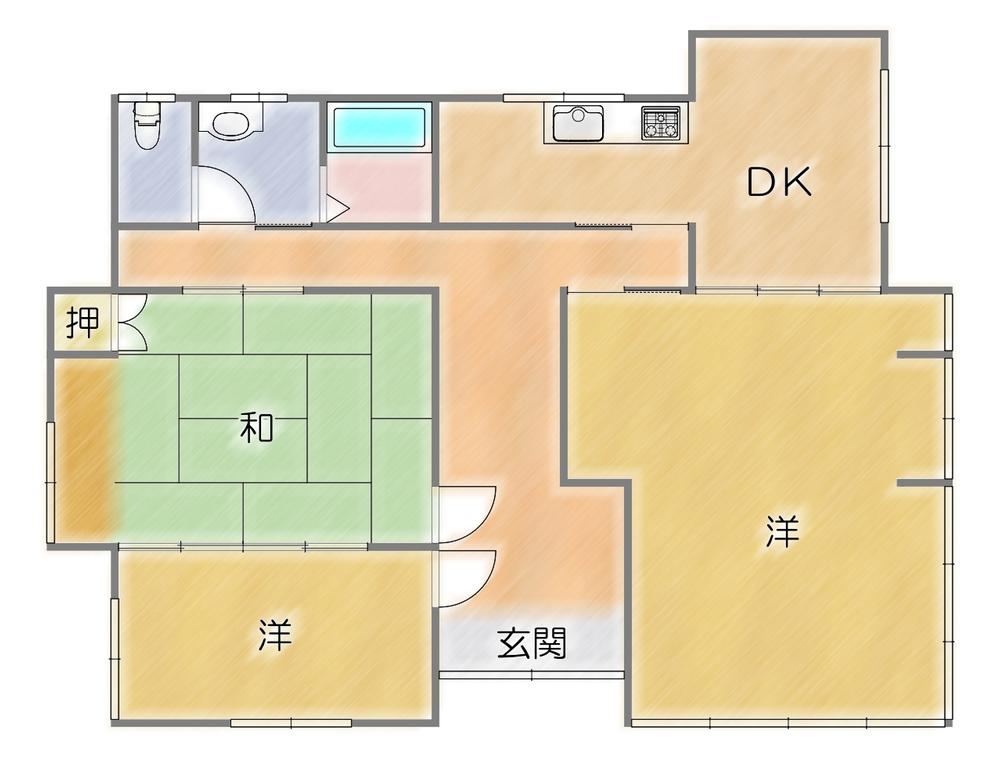 3DK house in Higashi Ward, Okayama - Photo 1