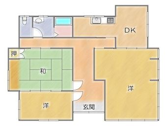 3DK house in Higashi Ward