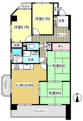 4LDK apartment in Chita