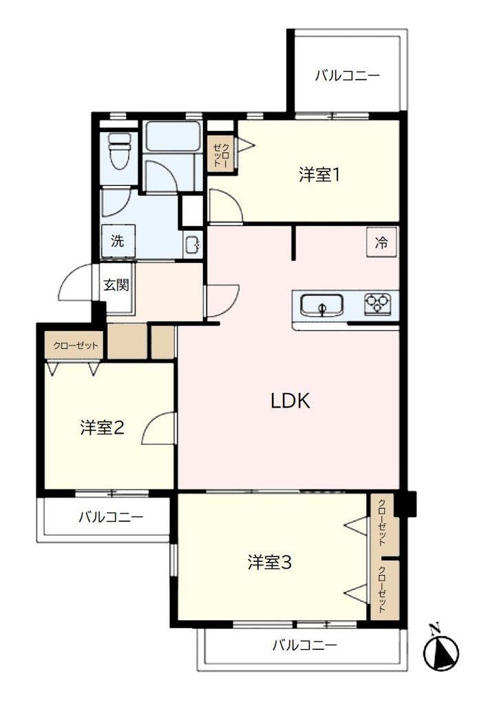 3LDK apartment in Niiza, Saitama - Photo 1