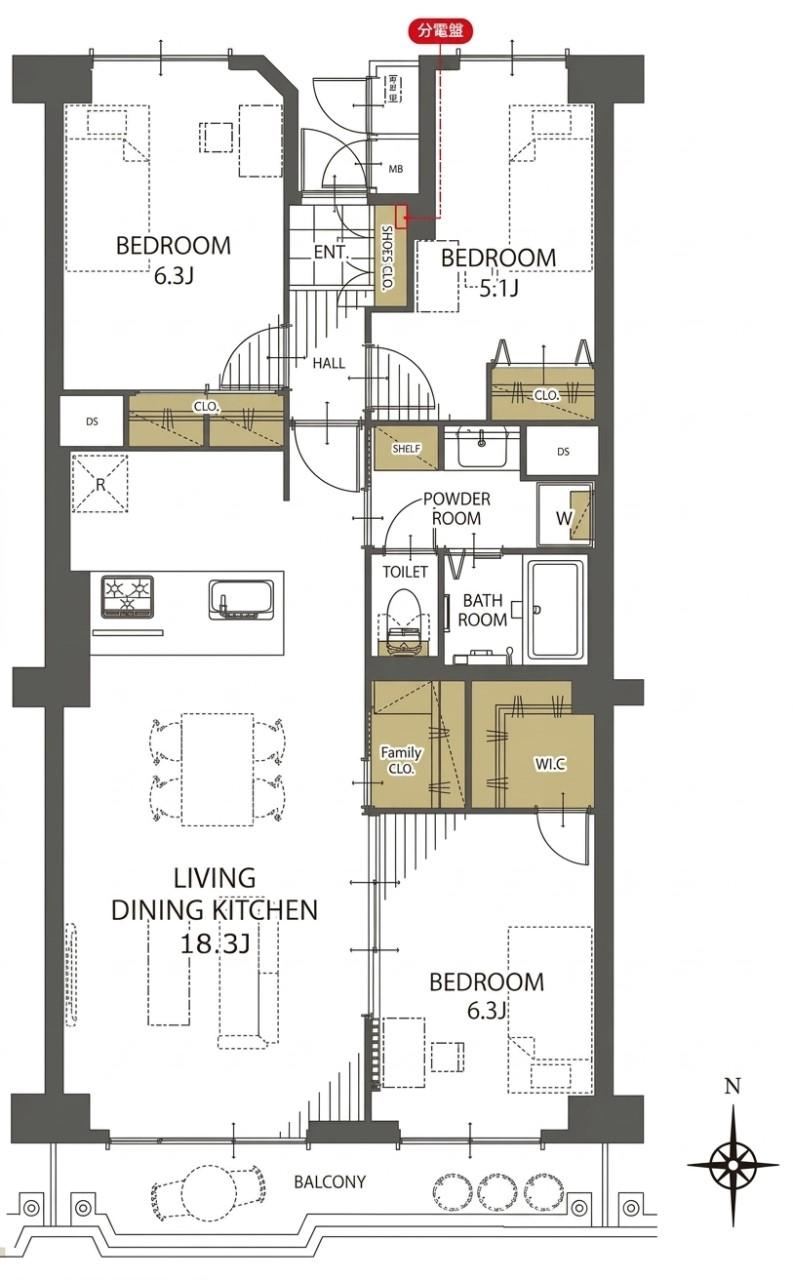 3LDK apartment in Adachi Ward, Tokyo - Photo 1