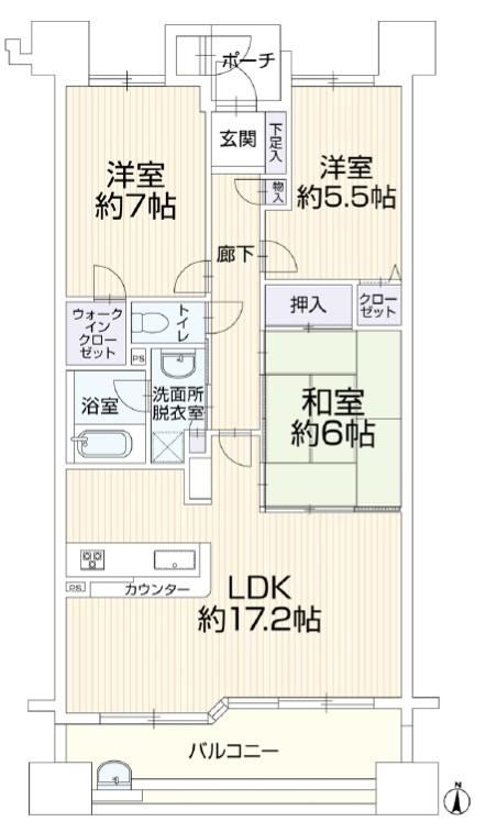 3LDK apartment in Kita Ward, Nagoya, Aichi - Photo 1