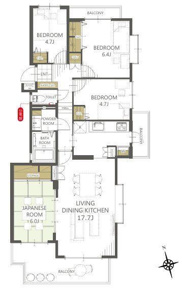 4LDK apartment in Kohoku Ward, Yokohama, Kanagawa - Photo 1