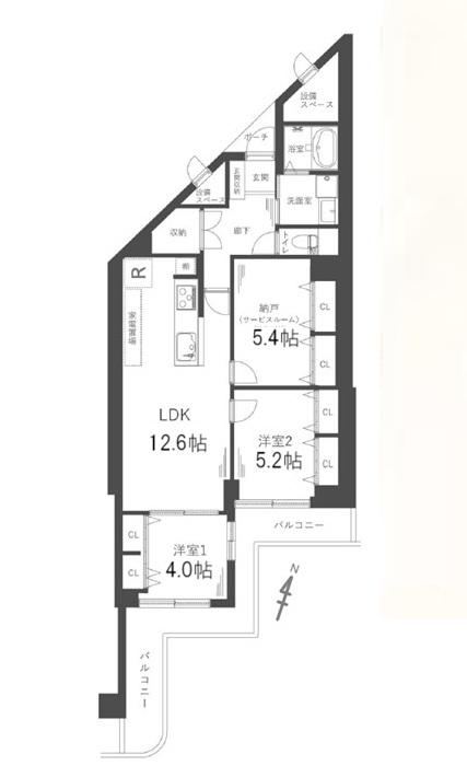 2LDK+S apartment in Higashiyodogawa Ward, Osaka - Photo 1