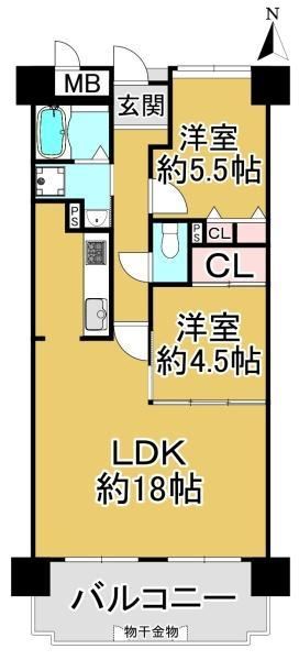 2LDK apartment in Kita Ward, Sakai, Osaka - Photo 1