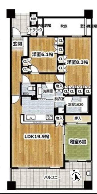 3LDK apartment in Kunitachi