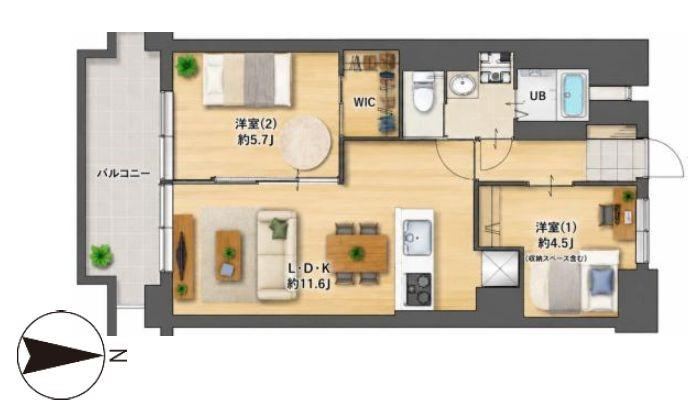 2LDK apartment in Kita Ward, Tokyo - Photo 1