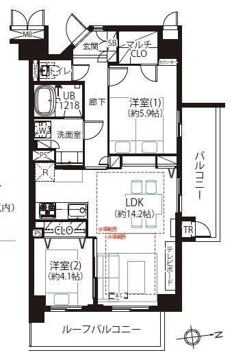 2LDK apartment in Shinjuku Ward, Tokyo - Photo 1