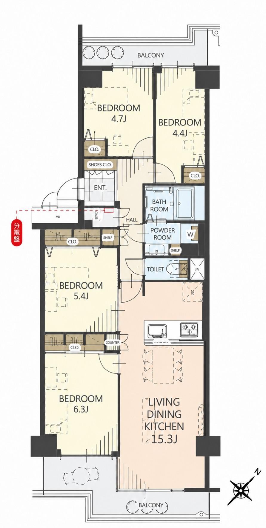 4LDK apartment in Miyakojima Ward, Osaka - Photo 1