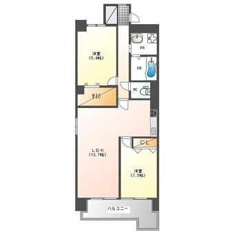 2LDK apartment in Nishi Ward, Nagoya