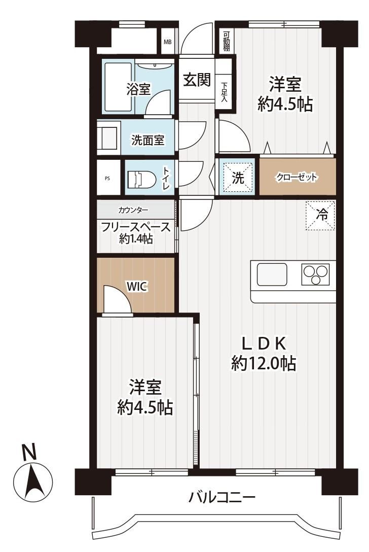 2LDK apartment in Asaka, Saitama - Photo 1