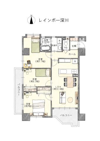 3LDK apartment in Seto