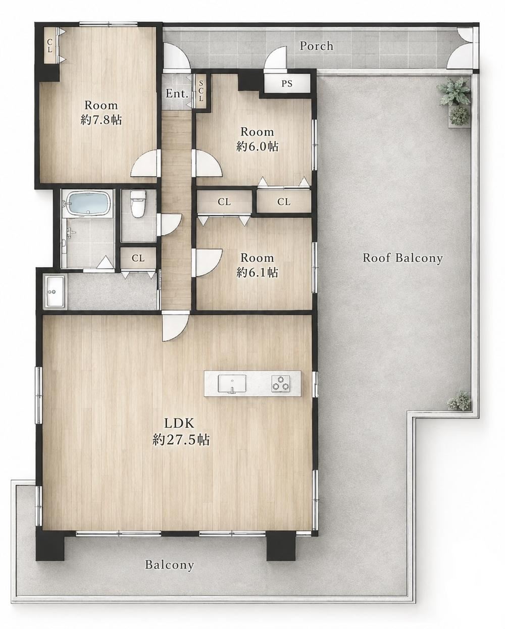 3LDK apartment in Fushimi Ward, Kyoto - Photo 1