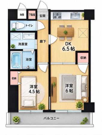 2DK apartment in Zama