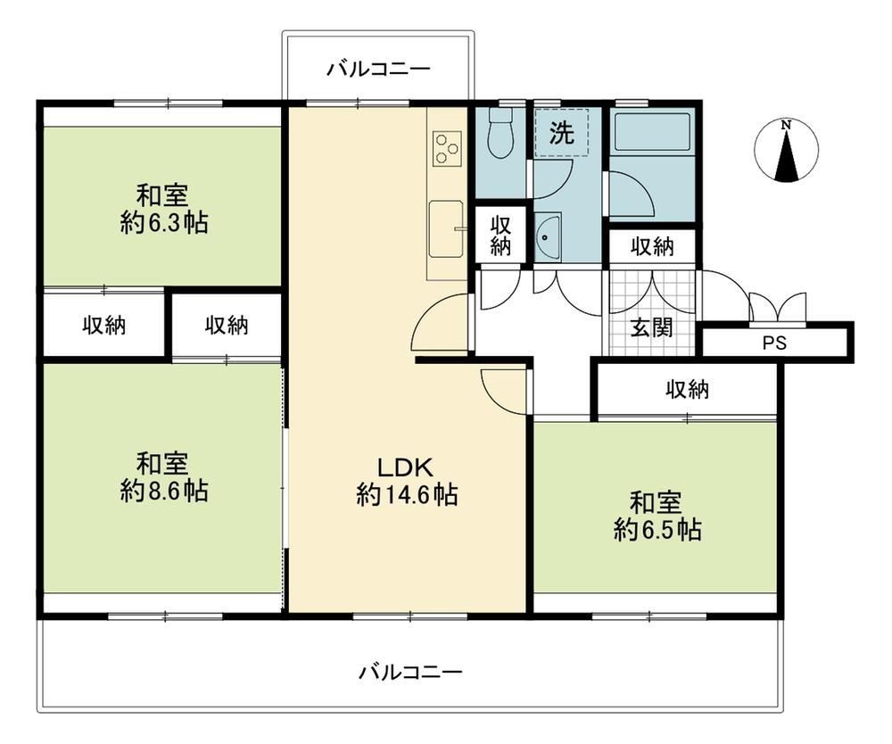 3DK apartment in Konan Ward, Yokohama, Kanagawa - Photo 1