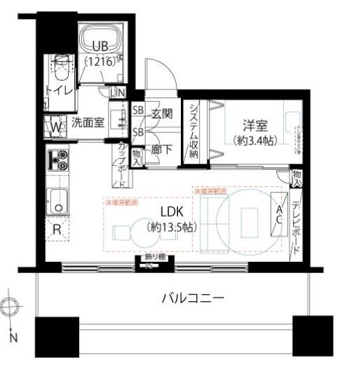 1LDK apartment in Minato Ward, Tokyo - Photo 1