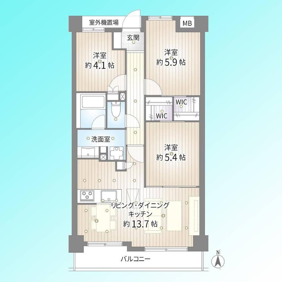 3LDK apartment in Minami Ward, Saitama - Photo 1