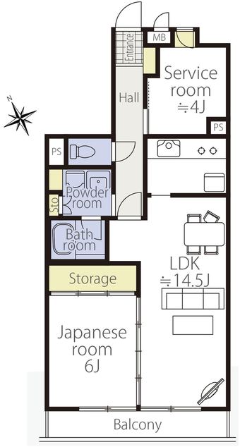 1LDK+S apartment in Miyamae Ward, Kawasaki
